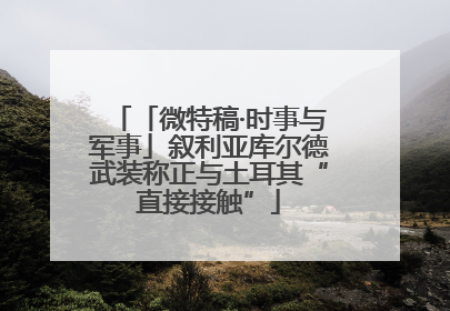 「微特稿·时事与军事」叙利亚库尔德武装称正与土耳其“直接接触”