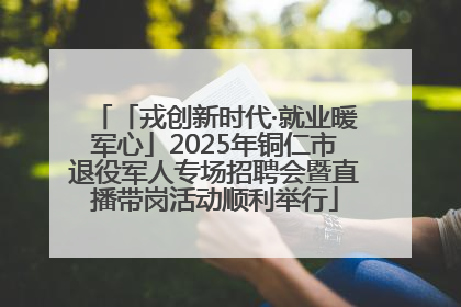 「戎创新时代·就业暖军心」2025年铜仁市退役军人专场招聘会暨直播带岗活动顺利举行