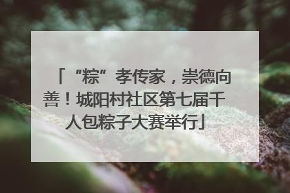 “粽”孝传家，崇德向善！城阳村社区第七届千人包粽子大赛举行