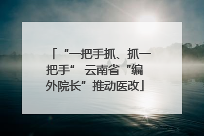 “一把手抓、抓一把手” 云南省“编外院长”推动医改