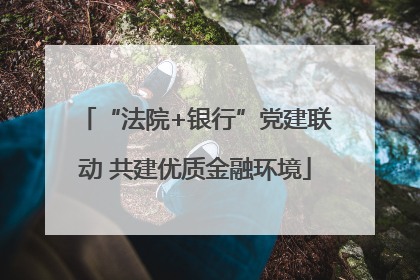“法院+银行”党建联动 共建优质金融环境