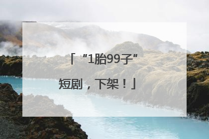“1胎99子”短剧，下架！