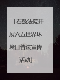 石鼓法院开展六五世界环境日普法宣传活动