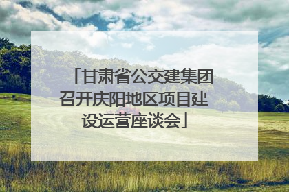 甘肃省公交建集团召开庆阳地区项目建设运营座谈会