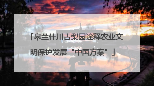 皋兰什川古梨园诠释农业文明保护发展“中国方案”