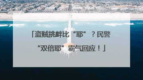 盗贼挑衅比“耶”？民警“双倍耶”霸气回应！