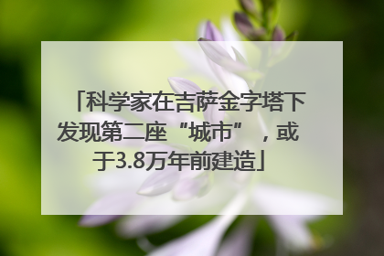 科学家在吉萨金字塔下发现第二座“城市”，或于3.8万年前建造