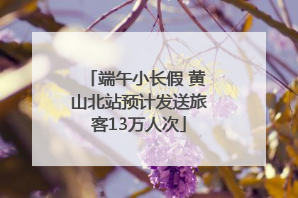 端午小长假 黄山北站预计发送旅客13万人次