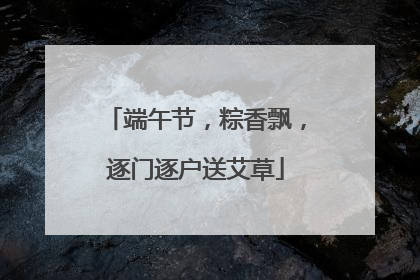 端午节，粽香飘，逐门逐户送艾草