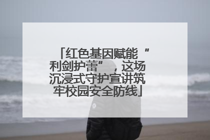 红色基因赋能“利剑护蕾”，这场沉浸式守护宣讲筑牢校园安全防线