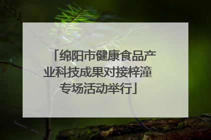 绵阳市健康食品产业科技成果对接梓潼专场活动举行