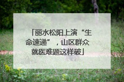 丽水松阳上演“生命速递”，山区群众就医难题这样破