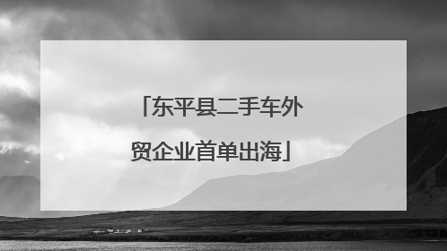 东平县二手车外贸企业首单出海