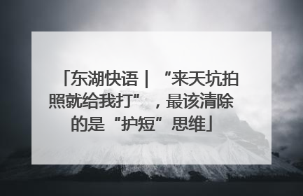 东湖快语｜“来天坑拍照就给我打”，最该清除的是“护短”思维