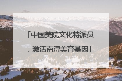 中国美院文化特派员，激活南浔美育基因