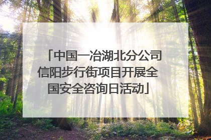 中国一冶湖北分公司信阳步行街项目开展全国安全咨询日活动