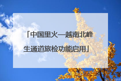 中国里火—越南北峰生通道旅检功能启用