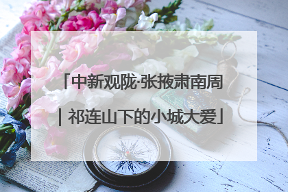 中新观陇·张掖肃南周｜祁连山下的小城大爱