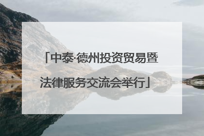 中泰·德州投资贸易暨法律服务交流会举行