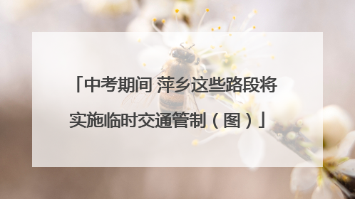 中考期间 萍乡这些路段将实施临时交通管制（图）