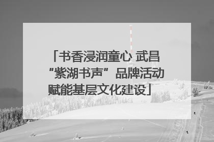 书香浸润童心 武昌“紫湖书声”品牌活动赋能基层文化建设