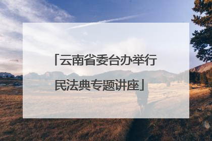 云南省委台办举行民法典专题讲座