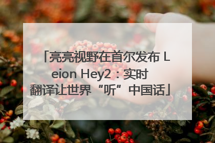 亮亮视野在首尔发布 Leion Hey2：实时翻译让世界“听”中国话
