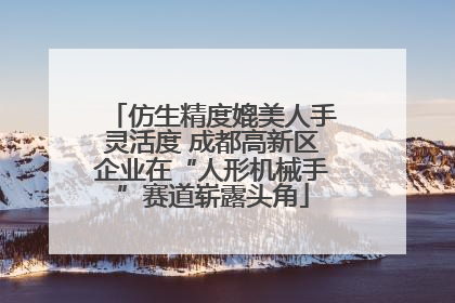 仿生精度媲美人手灵活度 成都高新区企业在“人形机械手”赛道崭露头角