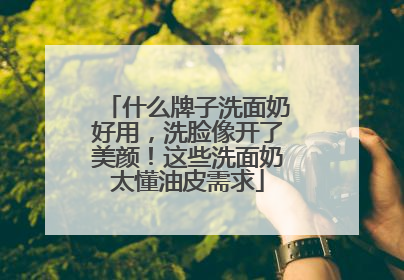 什么牌子洗面奶好用，洗脸像开了美颜！这些洗面奶太懂油皮需求