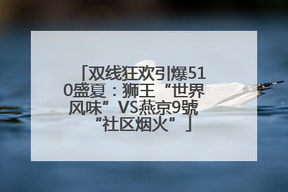 双线狂欢引爆510盛夏：狮王“世界风味”VS燕京9號“社区烟火”