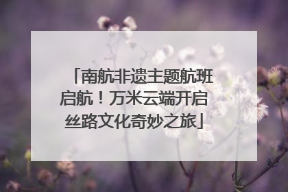 南航非遗主题航班启航！万米云端开启丝路文化奇妙之旅