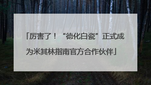 厉害了！“德化白瓷”正式成为米其林指南官方合作伙伴