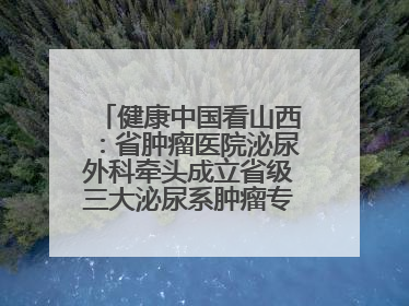 健康中国看山西：省肿瘤医院泌尿外科牵头成立省级三大泌尿系肿瘤专家委员会