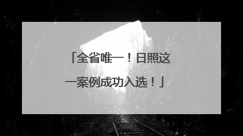 全省唯一！日照这一案例成功入选！
