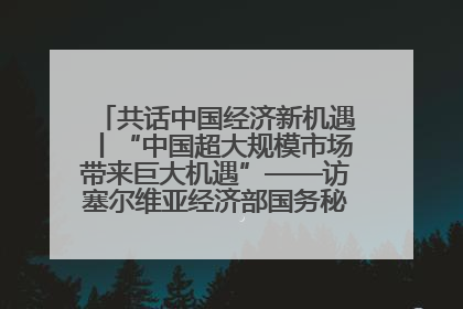 共话中国经济新机遇丨“中国超大规模市场带来巨大机遇”——访塞尔维亚经济部国务秘书尼科利奇