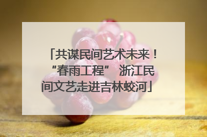 共谋民间艺术未来！“春雨工程” 浙江民间文艺走进吉林蛟河