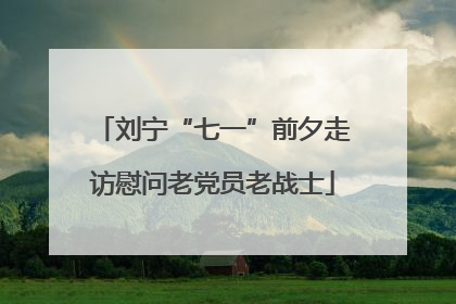 刘宁“七一”前夕走访慰问老党员老战士