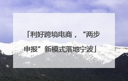 利好跨境电商，“两步申报”新模式落地宁波
