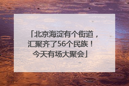 北京海淀有个街道，汇聚齐了56个民族！今天有场大聚会