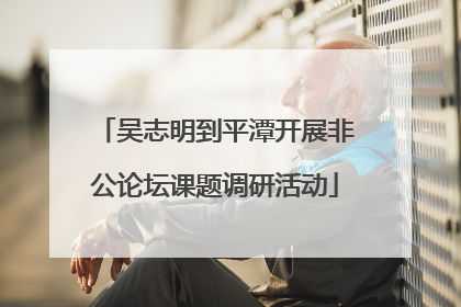 吴志明到平潭开展非公论坛课题调研活动