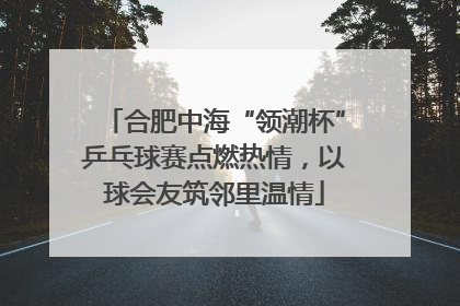 合肥中海“领潮杯”乒乓球赛点燃热情，以球会友筑邻里温情