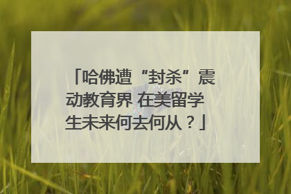 哈佛遭“封杀”震动教育界 在美留学生未来何去何从？