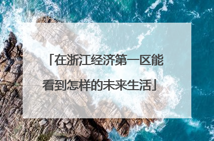 在浙江经济第一区能看到怎样的未来生活