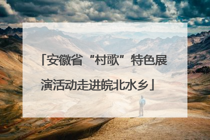 安徽省“村歌”特色展演活动走进皖北水乡