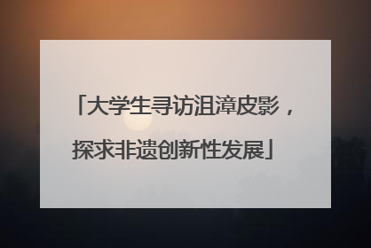 大学生寻访沮漳皮影，探求非遗创新性发展
