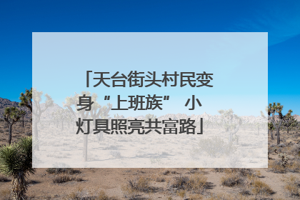 天台街头村民变身“上班族” 小灯具照亮共富路