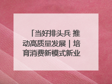 当好排头兵 推动高质量发展｜培育消费新模式新业态 释放经济增长新动能