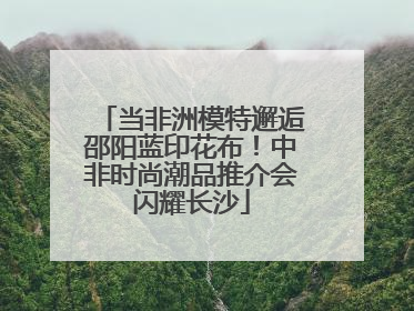 当非洲模特邂逅邵阳蓝印花布！中非时尚潮品推介会闪耀长沙