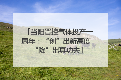 当阳晋控气体投产一周年：“创”出新高度 “降”出真功夫