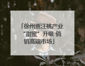徐州贾汪桃产业“甜蜜”升级 俏销高端市场